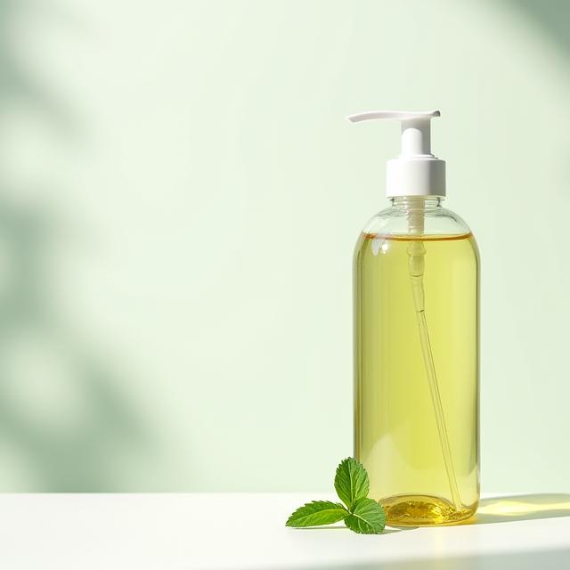 ガラス瓶に入った植物由来の液体洗剤